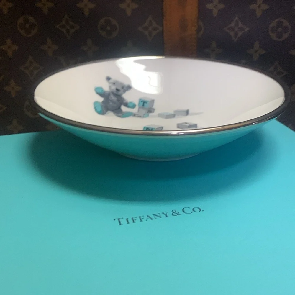Tiffany and co color block silver rimmed baby block